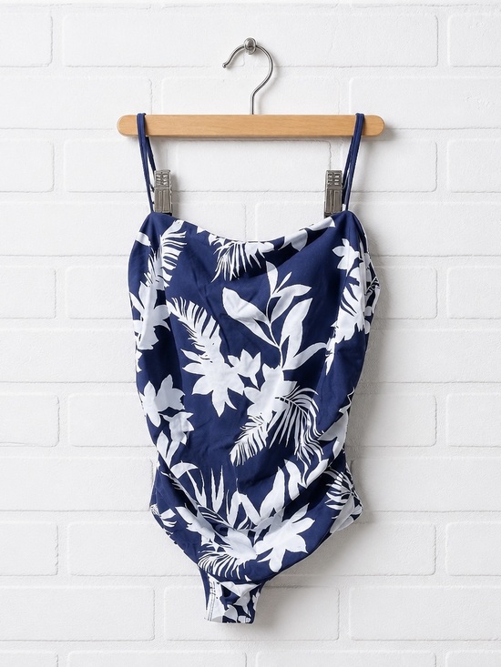 Cupshe Other - Cupshe One Piece Swimsuit Women XL Blue White Floral Tropical Shelf Bra NWT